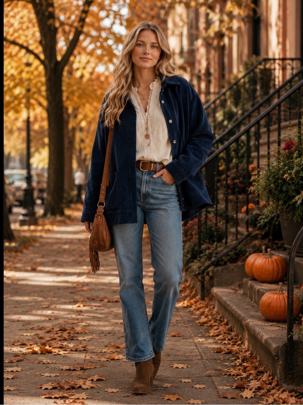 NWT Free People / We The Free Full Moon Cord Top/ Shacket Fall Winter Bohemian